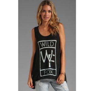 Wildfox SAMPLE White Label Summer Lake Fancy Car Tank in Clean Black